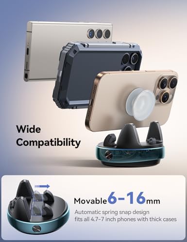 JOYROOM 360° Rotating Car Phone Holder – Anti-Slip Dashboard Mount for Seamless Smartphone & GPS Integration – Sun Glare Blocking for Clearer Navigation – Universally Compatible with Pop Grips & Mobile Devices – Superior Stability for a Safe Driving Experience
