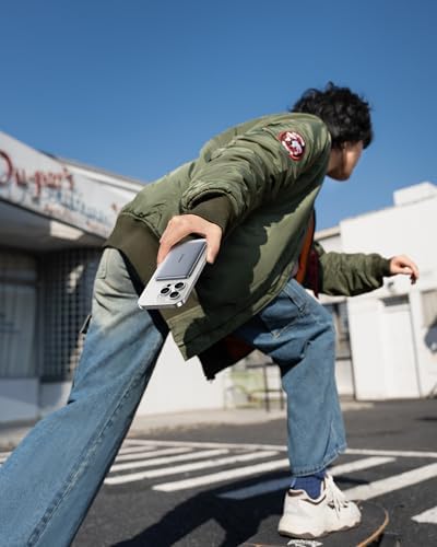 Baseus Picogo 5000 m Ah Ultra-Slim Magnetic Power Bank – Card-Sized Wireless Fast Charger for i Phone 16/15/14/13/12, Lightweight Alloy Battery Pack with USB-C Braided Cable for Effortless On-the-Go Charging