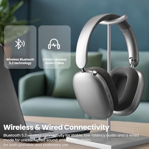 Transform Your Listening Journey with Y01 Wireless Over-Ear Headphones – Advanced Bluetooth 5.3, Superior Noise Cancellation, 48-Hour Battery Life, and Exceptional Comfort in Elegant Pink – Perfect for i OS, Android, Samsung, and PC Enthusiasts Seeking Seamless Audio Bliss