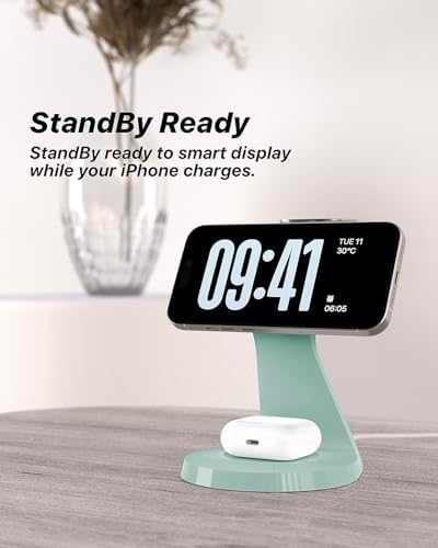 Ultimate 3-in-1 Mag Safe Charging Station for Apple Devices – Fast Wireless Charger for i Phone 16/15/14/13/12, Air Pods & Apple Watch with USB-C Compatibility – Sleek, Space-Saving Design for Home and Office Use