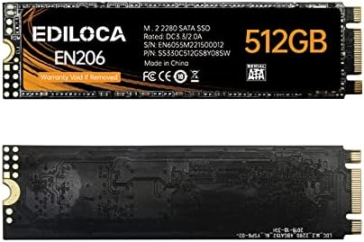 Upgrade Your System with the EN206 512 GB M.2 SSD – High-Speed 3 D NAND TLC Technology for Ultrabooks and Mini PCs, Blazing Fast Read/Write Speeds of 550/460 MB/s, Enhanced Compatibility for Seamless Performance and Efficiency