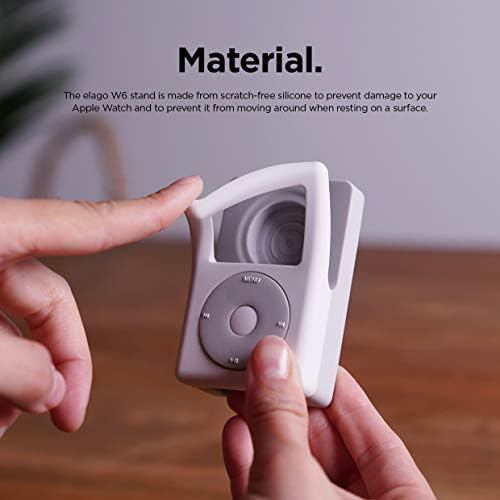 elago W6 Apple Watch Stand – Premium Charging Dock for All i Watch Series (1-10 & SE) – Stylish & Durable Smartwatch Holder for Home and Travel – Effortless Access to Notifications and Alarms – Sleek Design Fits Any Decor