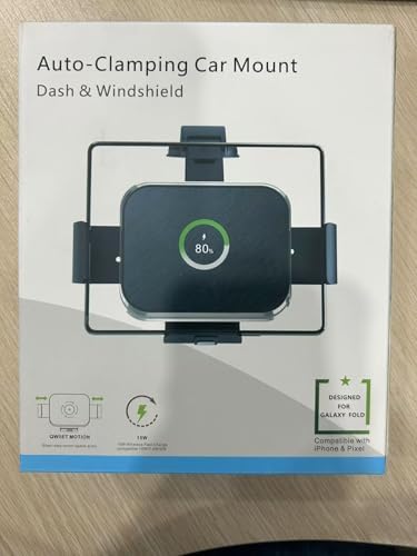 Transform Your Driving Experience with the Dual Coil Fast Charging Wireless Car Charger – Optimized for Galaxy Z Fold 6/5/4/3 and i Phone 16 Max, Air Vent & Dashboard Smartphone Holder – Ultimate Compatibility and Safety Features for On-the-Go Power