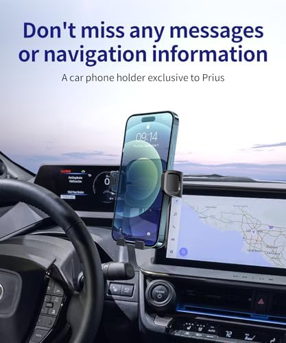 Car Phone Holder for 2023-2025 Toyota Prius, 360° Rotation, 12.3 inch Screen Fixed Clip, Auto Accessories Navigation Bracket, Interior Decoration Mobile Phone Mount – Enhanced Compatibility and Speed