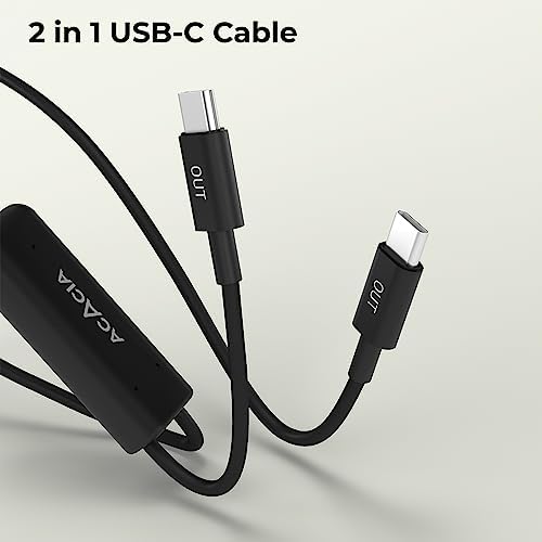 ACACIA 6.5 ft USB C to USB C Charging Cable – Ultra-Soft Silicone Design for Enhanced Durability and Fast 60 W Power Delivery – Versatile 2-in-1 Solution for Rapid Charging and High-Speed Data Transfer – Perfect for Laptops, Smartphones, and Tablets – Ideal Tent Accessory for On-the-Go Connectivity