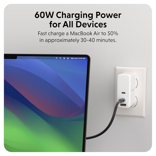 HyperJuice Silicone Charging USBC Cable (1.5m/5ft) w/EcoSmart Silicone Jacket, 60W USB C Charger 3.0 EPR Fast Charge — Tangle-Free USB C Cable 5ft, Withstands 10,000+ Bends (Black) – Enhanced Compatibility and Speed