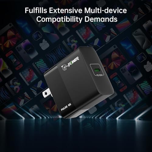 High-Performance 65 W USB C Fast Charger Block – Advanced PD 3.0 & PPS Technology for Rapid Charging, Foldable Design for Maximum Portability, Ideal for Mac Book Pro/Air, i Phone 16/15/14, Samsung Galaxy, Google Pixel – Ultimate Safety Features for Reliable Power Anywhere