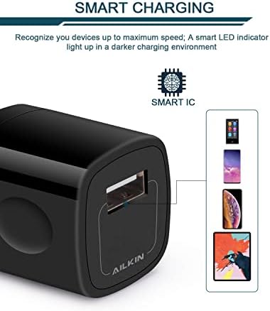 AILKIN 5-Pack USB Wall Charger Plug – Fast Charging Block for i Phone 16/15/14/13/12/11/XR/XS, i Pad Pro/Air – Universal 1-Port Power Adapter Charging Cubes for Home, Office & Travel – Lightweight, Durable & Efficient Charging Solution