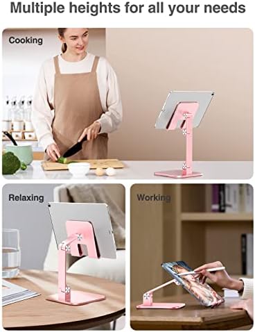 Revolutionize Your Workspace with the elitehood Aluminum i Pad Stand – Ultra-Stable, Adjustable Tablet Holder for Home & Office, Compatible with i Pad Pro 12.9, i Pad Air, Mini 6/5/4/3 in Sleek Black – Enhance Comfort & Productivity Effortlessly