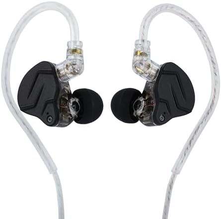 Linsoul KZ ZSN PRO X Hybrid Dual Driver Earphones – 1 BA + 1 DD Hi-Fi In-Ear Monitors with Detachable 2-Pin Cable, Premium Zinc Alloy Finish, Ergonomic Fit for Ultimate Comfort, Enhanced Sound Fidelity for Audiophiles and Casual Listeners, Versatile Compatibility with All Devices, Ideal for On-the-Go Music Enjoyment, Grey