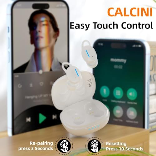 IPX8 Waterproof Wireless Earbuds with Touch Control – Bluetooth 5.3 Headphones for Sports & Workouts, Deep Bass Sound, Ergonomic Fit, and 30-Hour Playtime for Ultimate Audio Enjoyment and Active Lifestyle