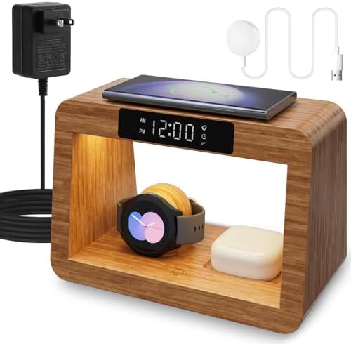 Advanced 2025 Multi-Device Wireless Charging Station: Ultimate USB Charging Dock for Seamless Apple and Android Compatibility, Family-Friendly Organizer with Six Fast-Charge Cables, Stylish Design for Home or Office, Smart Charging Technology for Efficient Power Management