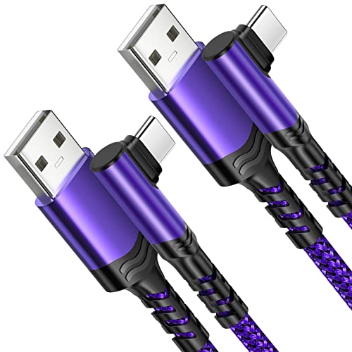 Ultimate 10 ft Type C Fast Charging Cable – 90-Degree USB to USB C Braided Cord (3-Pack) for i Phone 16/15 and Galaxy S Series – Enhanced Durability & Vibrant Colors for Seamless Charging Experience