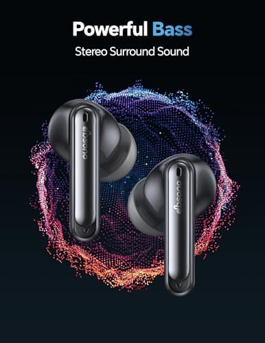 Elevate Your Audio Experience with High-Performance Wireless Bluetooth Earbuds: Immerse in 13 mm Hi-Fi Deep Bass Sound, 30-Hour Playtime, and Touchscreen Controls – IPX5 Water-Resistant for Active Lifestyles, Featuring USB-C Fast Charging and Built-in Mic for Crystal-Clear Calls – Perfect Gift for Teens and Adults in Stylish Black Finish. Experience Unmatched Comfort and Versatility for Gym Sessions, Daily Commutes, and Relaxation. Enjoy Seamless Connectivity with 5.4 TWS Technology for a Superior Listening Journey.