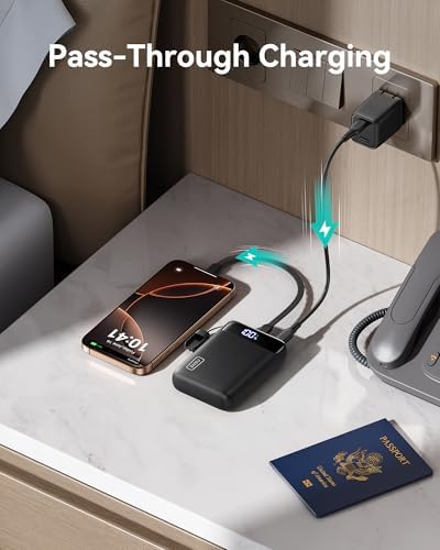 Ultimate INIU Portable Charger – 22.5 W 20000 m Ah Power Bank with Dual USB-C Fast Charging, PD 3.0 & QC 4.0, LED Display – Rapid Charging Solution for i Phone 16, Samsung S23, Google Devices & More – Long-lasting Power for On-the-Go Professionals & Travelers