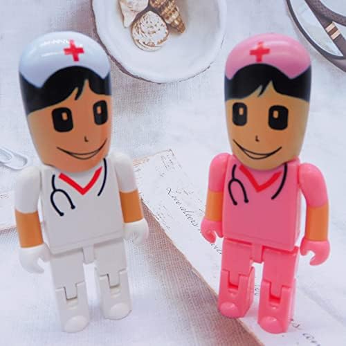 Whimsical Nurse Robot USB Flash Drives – 32 GB Memory Sticks (2-Pack) | Perfect Gifts for Healthcare Heroes | Stylish & Practical Data Storage Solutions with High-Speed Transfer