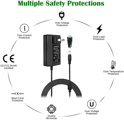 Universal 12 V 3 A Power Supply Adapter Set – Dual 36 W AC to DC Transformers for LED Strip Lights, CCTV, and Routers – Reliable Performance & Global Compatibility (2-Pack)