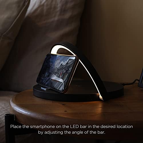 Transform Your Space with the mooas Premium Wireless Charging Nightlight – 15 W Fast Charger for i Phone 15/14 Pro & Galaxy S24/S23/S22 – Touch Control with Adjustable Brightness Levels for Ambiance & Functionality – Elegant Wood Design for Modern Decor