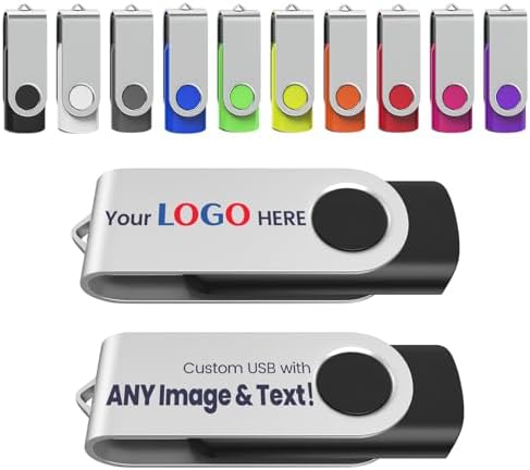 Reliable Wooolken 32 GB USB Flash Drives 10-Pack – Portable Memory Sticks with Keychains for Effortless File Transfers on PC & Laptop – Fast USB 2.0 Storage Solution in Sleek Black Design
