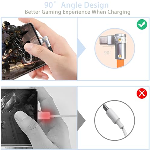 Transform Your Charging Routine with Chubbycable Flex Elbow Pro – 90-Degree USB-C Cable for Lightning-Fast 240 W Power Delivery, Durable Ultra-Thick Silicone Build, Perfect for Convenient Access in Tight Spaces, Ideal for Mobile Phones, Tablets, and Gaming Enthusiasts