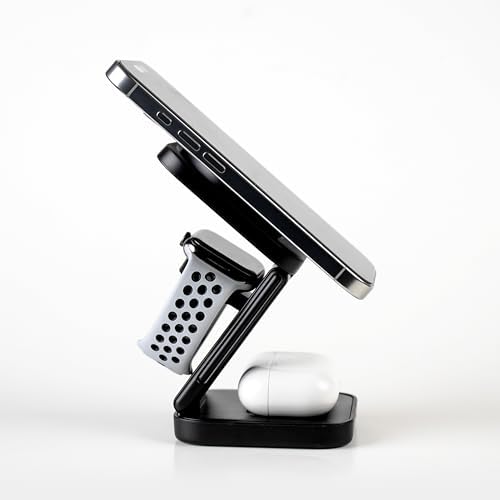 AT&T Professional Series 3-in-1 Magnetic Folding Charging Station – Ultimate Portable USB-C Power Hub for Multiple Device Compatibility, Enhanced Speed, and Safety Features for On-the-Go Professionals