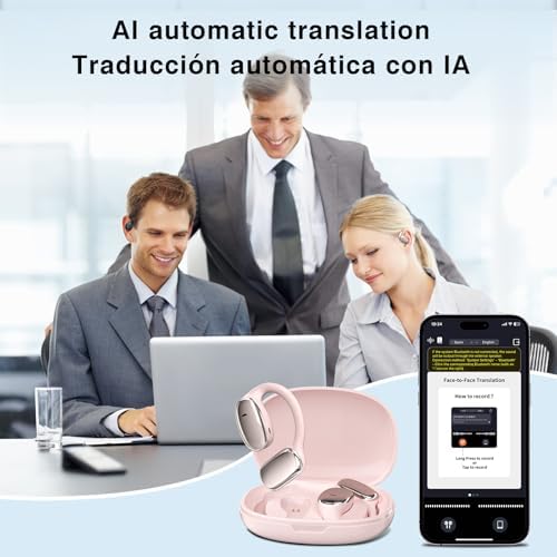 ZIHNIC AI Translation Earbuds – Cutting-Edge Wireless Headphones with Real-Time Language Translation for Effortless Global Communication, 138 Languages Supported, Triple Smart Mode Functionality, and IPX5 Waterproof Rating – Perfect for Adventurous Travelers and Dynamic Professionals in Elegant Purple Design