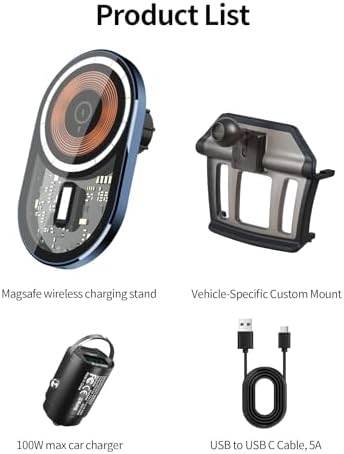 Elevate Your Driving Experience with the Advanced Wireless Charging Phone Holder for Nissan Rogue (2014-2020) & Rogue Sport (2017-2023) – Precision 360° Rotating Mount for Effortless Navigation and Quick Power-Up – Sleek Auto Interior Upgrade with Enhanced Device Compatibility and Mag Safe Support
