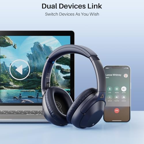Lavales Bluetooth 5.2 Over-Ear Headphones with Hybrid Active Noise Cancellation – Perfect for Travelers and Professionals Seeking 90-Hour Battery Life, Unmatched Comfort & Versatile Wired/Wireless Audio Connectivity