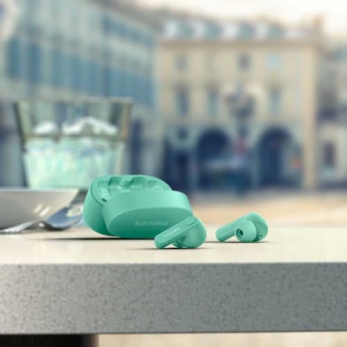 Revolutionize Your Audio Experience with PHILIPS True Wireless Earbuds – Advanced Bluetooth 5.3 Headphones Featuring 13 mm Drivers and AI Mic for Crystal-Clear Calls, IPX4 Waterproof Design for Active Lifestyles, 15 Hours of Playtime, Ultimate Compatibility with i Phone, Android & All Bluetooth Devices in Sleek White Finish