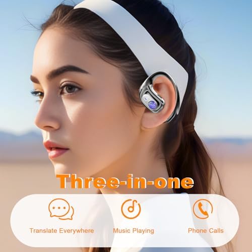 Next-Gen AI Language Translator Earbuds – Instant Multilingual Communication with 144 Language Support for Travel, Business, and Learning – Bluetooth-Enabled for i Phone & Android, Ergonomically Designed with Noise-Canceling Features for Unmatched Comfort and Clarity