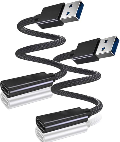 Transform Your Connectivity: Basesailor 3.3 FT USB 3.0 to USB-C Adapter Duo for Lightning-Fast Data Transfer and Universal Charging – Compatible with i Phone 16, i Pad Mini 7, Samsung Galaxy S24/S25, Z Fold/Flip – Exceptional 5 Gbps Speed, Durable Design for Everyday Use