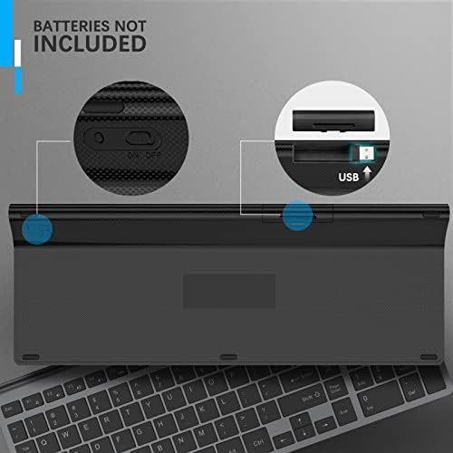 Sleek JOYACCESS J Wireless Keyboard – Ultra-Compact 2.4 G Slim Design with Numeric Keypad for Effortless Typing on Laptops, Mac Book Air, and PCs – Elegant Silver & White Finish for Modern Workspaces – Perfect for Professionals and Students Seeking Enhanced Productivity