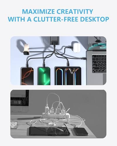 Ultimate 500 W Ga N USB-C Charging Hub: Fast, Compact Power Station with 8 Ports for DELL, HP, Mac Book Pro/Air, i Pad, and i Phone 16/15/14/13 Pro Max – Advanced Dual PD PPS Technology for Rapid Charging and Superior Thermal Safety – Efficient, Lightweight Design for Multiple Device Compatibility