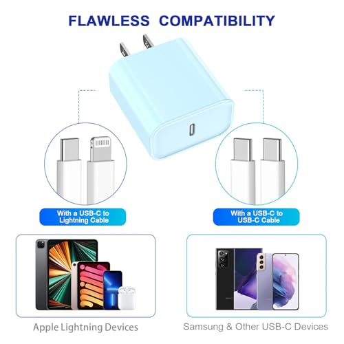 Ultimate 3-Pack USB-C Fast Charger for i Phone 16/15 – 20 W Power Delivery Quick Charge Adapter for i Pad Pro, Air Pods & More – Compact, Reliable & Safe Charging Solution for Home, Office, and Travel