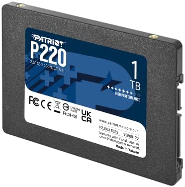 Patriot Memory P220 128 GB SATA III 2.5″ Internal SSD – Blazing Fast Solid State Drive for Enhanced Performance & Reliability – Upgrade Your Storage Today!