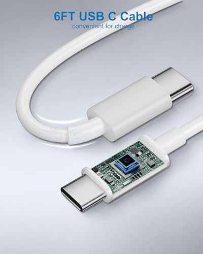 European Travel Plug Adapter with 20 W USB-C Fast Charging Block – Essential Power Adapter for Seamless US to EU Connectivity, Includes 6 FT USB-C Cable for Enhanced Versatility – Ideal for i Phone 16, 15 Pro Max, i Pad, and Samsung Devices