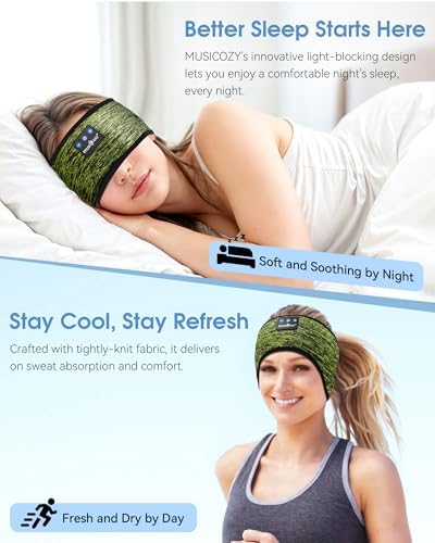 MUSICOZY Bluetooth 5.4 Sleep Headband – Ultra-Thin Stereo Earbuds for Uninterrupted Comfort and Performance, Sweat-Resistant for Active Lifestyles & Serenity (White Red) – Elevate Your Audio Experience with Innovative Design and Superior Sound Quality