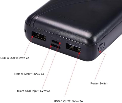 Ultimate 10,000 m Ah Power Bank for Heated Clothing – Fast Charging 5 V 2 A Battery Pack with LED Light for Vests, Jackets, and USB Devices – Portable Charger for Outdoor Adventures and Daily Use