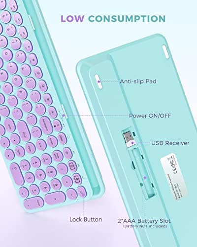 Elevate Your Typing with the Stylish seenda Bluetooth Typewriter Keyboard in Barbie Purple – Multi-Device Compatibility for i Pad, Android, Mac & Windows with Full Number Pad and Tablet Holder for Enhanced Productivity!