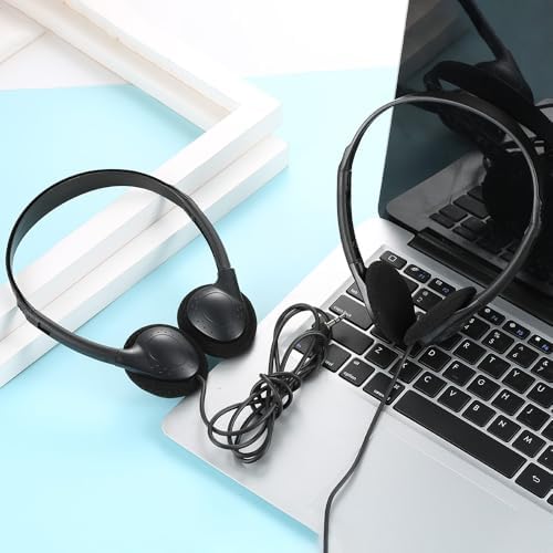 Bulk Kids Headphones – 25-Piece Classroom Audio Package for Enhanced Learning – Lightweight Adjustable On-Ear Design with Universal Device Compatibility in Sleek Black – Perfect for Engaging Group Activities and Extended Listening Comfort – Durable and Affordable Solution for Students and Adults