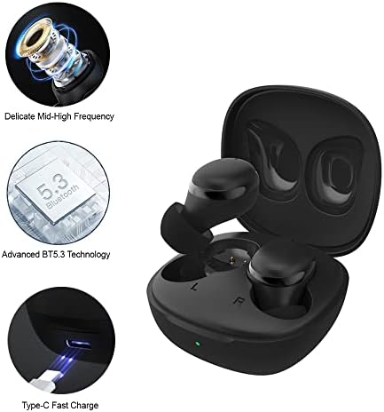 Kamon K11 Premium Wireless Earbuds with Bluetooth 5.3, Waterproof In-Ear Design, Touch Control, and Wireless Charging Case – Unmatched Sound Quality for i Phone 14, 13, Samsung, and Active Lifestyles (Black) – Ultimate Durability & Seamless Connectivity
