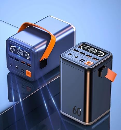High-Capacity 60000 m Ah Portable Charger for Ultimate Power on the Go – 45 W Fast Charging External Battery Pack with LED Display and Versatile USB-C Port – Perfect for i Phone, Android, Samsung Galaxy, and Outdoor Adventures – Reliable Travel Companion in Sleek Blue Design