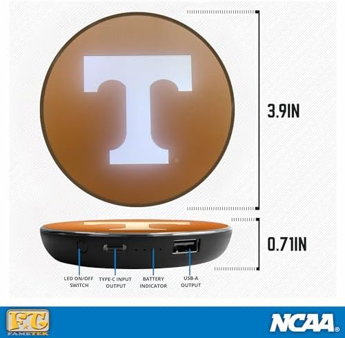 LSU Illuminated Logo Wireless Charger & Portable Power Bank – Dual Charging Pad for Wired and Wireless Devices, Fast Charging Technology, Ideal NCAA Gifts for Graduates and Fans, Ultimate Charging Solution with Enhanced Compatibility