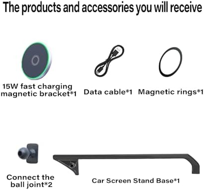 Revolutionary Wireless Car Phone Holder for 2024-2025 Toyota Land Cruiser LC250 – 15 W Fast Charging & Secure Screen-Mounted Design for 8/12.3 Inch Displays – Elevate Your Driving Experience with Hands-Free Functionality and Universal Smartphone Compatibility