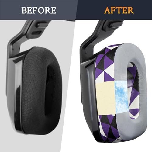 SOULWIT Cooling Gel Earpads for Logitech G733, G535, G335 – Advanced Comfort & Noise Isolation Cushions for Immersive Gaming – Durable Grey Replacement Ear Pads for Enhanced Audio Performance and Extended Playtime