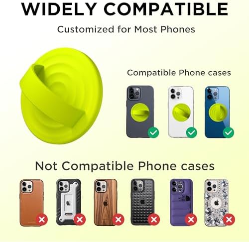 Revolutionary Magnetic Phone Ring Grip Holder – Ergonomic Silicone Finger Loop for i Phone Pro Max/Plus, 12/13/14/15/16 Series – Compatible with Mag Safe – Oat Color Enhances Aesthetics and Comfort – 360-Degree Rotation for Effortless Use – Secure Your Device with Style and Stability – Essential Smartphone Accessory for Unmatched Usability and Convenience