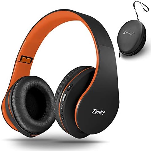 ZIHNIC Bluetooth Over-Ear Headphones – Premium Foldable, Noise-Cancelling Wireless & Wired Headset with Micro SD/TF Card Support and FM Radio – Lightweight Comfort & Superior Sound Quality for Uninterrupted Listening on Mobile Devices and PCs (Black)