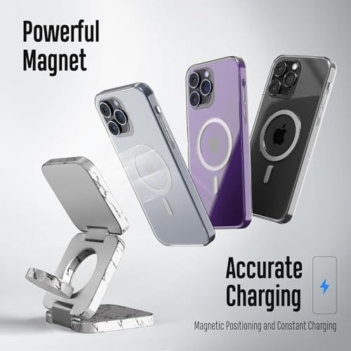 Revolutionary 3-in-1 Fast Wireless Charging Station – Magnetic & Foldable for Seamless Charging of i Phone 16/15/14/13/12/Pro/Max, Apple Watch 9/8/7/6/5/4/3/SE, and Air Pods 3/2/Pro – Compact, Portable, and Efficient 5 W Power Solution for the Modern User