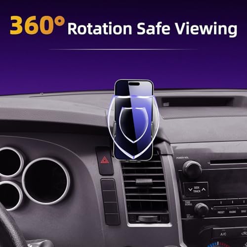 Ultimate Adjustable Car Phone Mount for Toyota Tundra (2022-2024) & Sequoia (2023-2024) – 360° Rotating Cradle for 4-7 Inch Devices – Superior Stability & Quick-Release Mechanism for Hassle-Free Accessibility