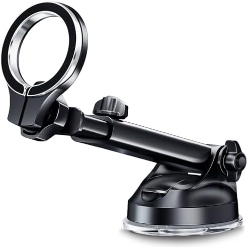 Premium Magnetic Phone Holder for Car – Pop-Tech Mag Safe Mount in Aviation-Grade Aluminum for i Phone 16 Series – Strong Grip & Versatile Dashboard/Windshield Fit – Effortless One-Handed Operation for Safe Driving